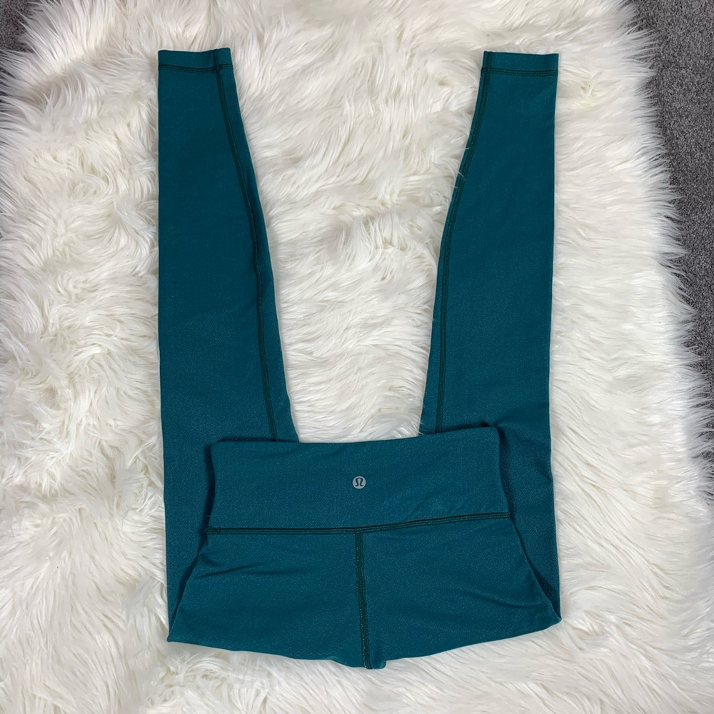 Lululemon Turquoise Wunder Under Leggings